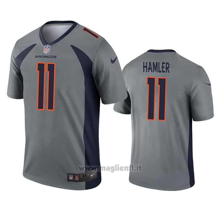 Maglia NFL Legend Denver Broncos K.j. Hamler Inverted Grigio